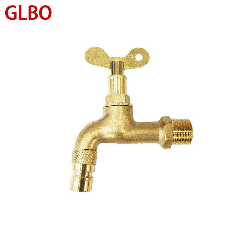 GLBO Wall-Mounted Brass Washing Machine Faucet