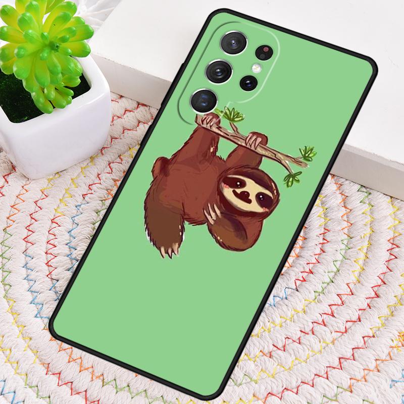Cute Sloth Animal soft Phone Case for Samsung Galaxy note 10 pro S26 Ultra S23 S24 FE S25 S21 S22 PLUS shockproof Cove