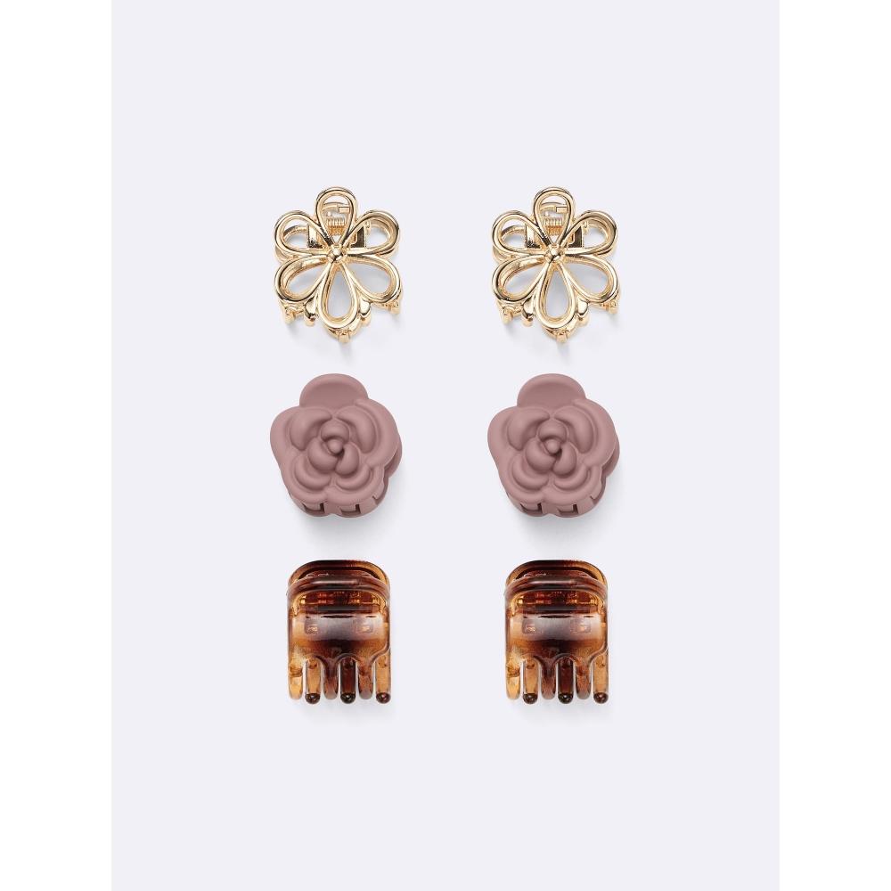 Gu Motif Mini Hair Clips 6p