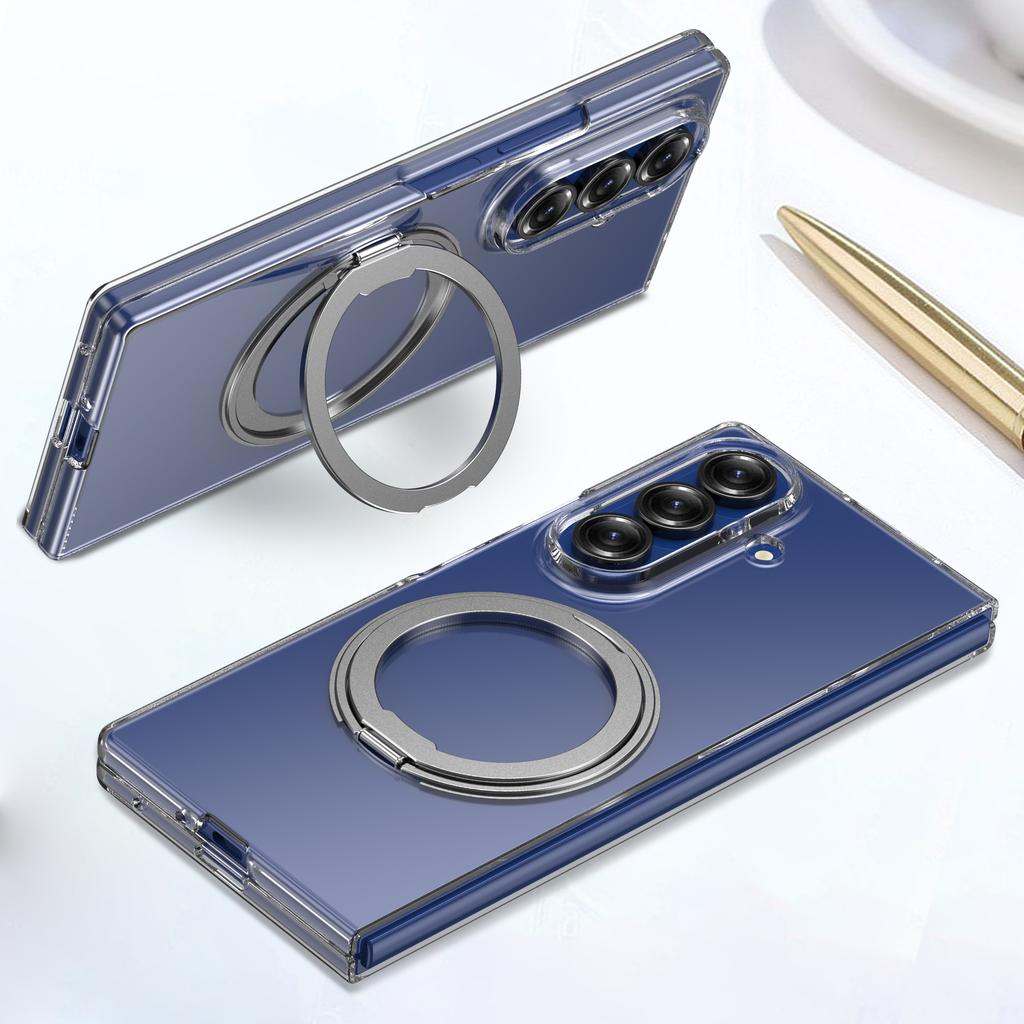For Samsung Galaxy Z Fold 7 6 8 Ultra Case Protective Clear For Magsafe Holder Anti-Scrach Back Cover