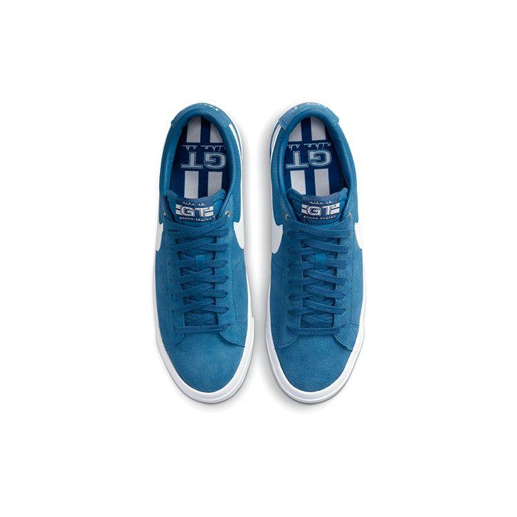 Nike Zoom Blazer Low Pro GT SB Court Blue Unisex-Sneaker, Gummi-Hellbraun, Weiß DC7695-401