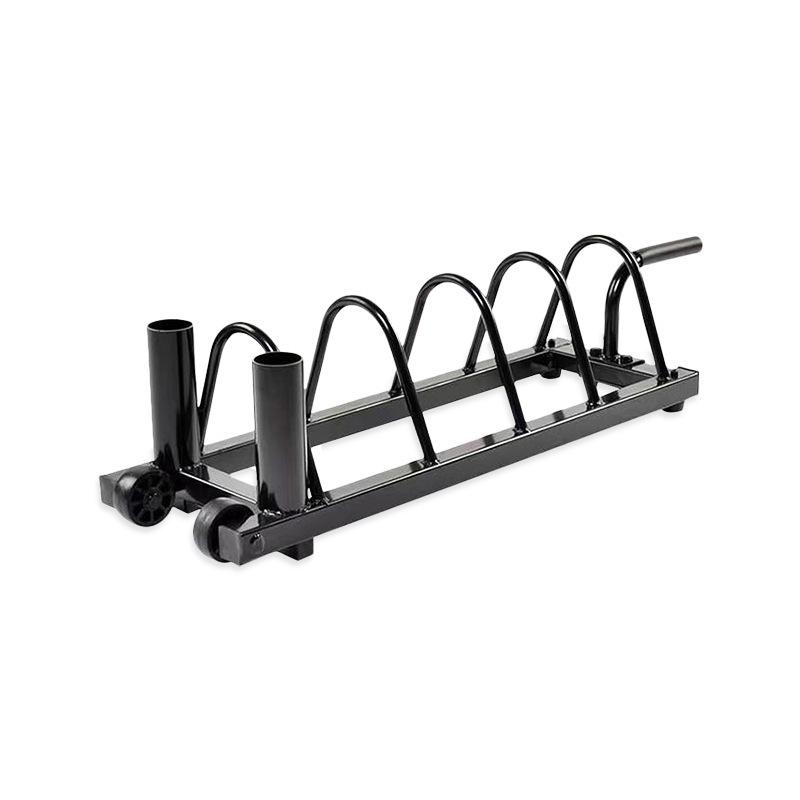 Home Barbell Plate Storage Rack - Mobile Fitness Equipment Organizer