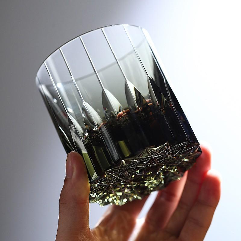 Japanese Edo Kiriko Crystal Whiskey Glass Hand-Cut Faceted Tumbler 200-300ml Luxury Gift Boxed Barware