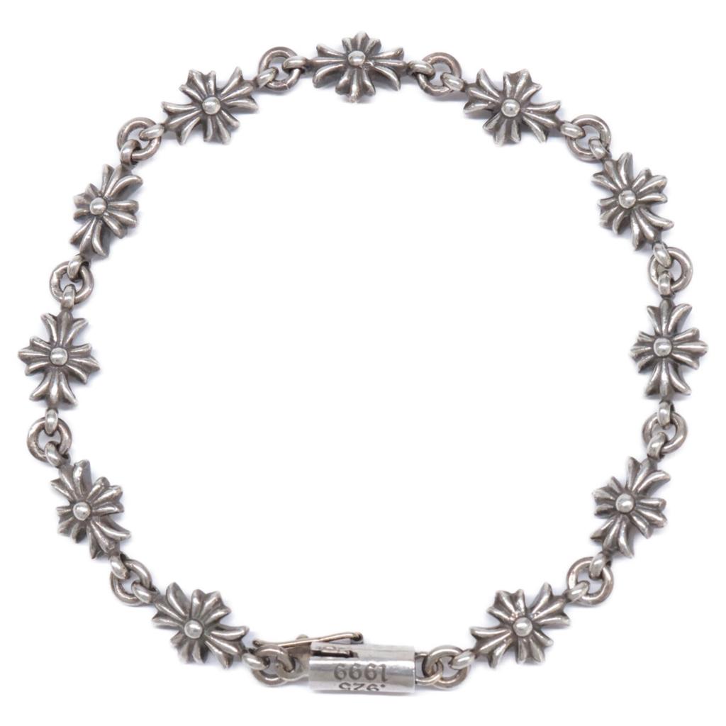CHROME HEARTS 925 11 Článkový Drobounký E CH Plus Náramek StříbrnýPoužitý