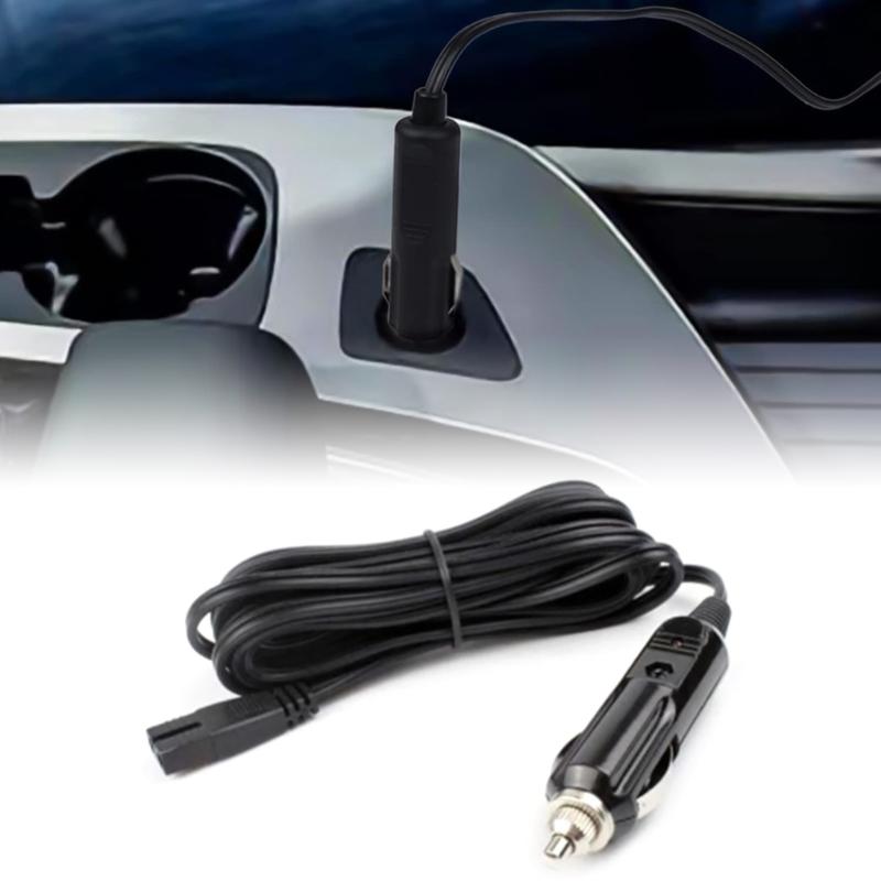 Câble de rechange pour glacière de voiture de 1,8 m, 2 broches, prise 12 V, rallonge de câble d'alimentation, noir