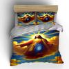 Religious Bedding Set with Jesus Design Bedding Set (1 Duvet Cover, 2 Pillowcases, Duvet Not Included)