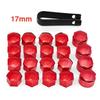 T39 Plating Red Glossy 16 Pcs Nut Cover+ T49 Plating Red 4 Pcs Lock Wheel Nut Cover+ Disassembly Tools For BMW