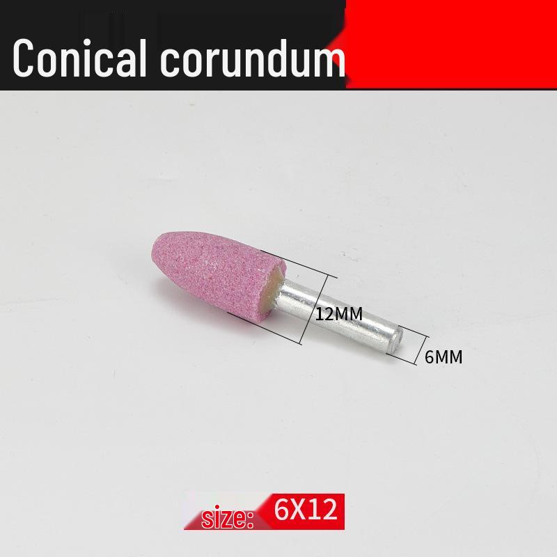 Red Corundum Grinding Wheel 6mm Shank | Metal & Ceramic Polishing Head
