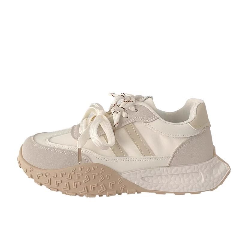 Double shoelace Forrest Gump shoes women's 2025 new thick-soled heightening casual versatile trend German training shoes niche women's shoes