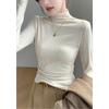 Autumn Winter High Collar Color Simple Fashion Bottomed Tee Women Long Sleeve Slim Casual Pullover T-shirt Top
