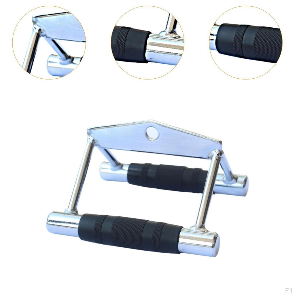 Double D Row Handle Cable Attachment Steel Heavy Duty V Shaped Press Down Bar LAT Pull for