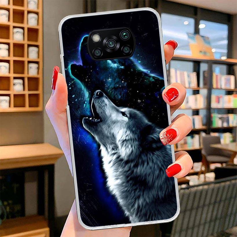 Angry Animal Wolf Fierce Cover Phone Case For Xiaomi Poco F7 Ultra X7 X6 X5 Pro M7 Redmi 15C 15 13C 13 12C 12 10C 10 9A 9C 9T 9