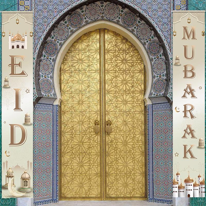 Middle Eastern Festival Decoration Flag Hanging Ramadan Party Decoration Door Hanging Festival Party Decoration Flag Ramadan