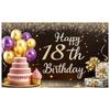 Gift Decoration Happy 18th Birthday Event Decoration Party Banner for Holiday Celebration Indoor Decoration Party Celebration
