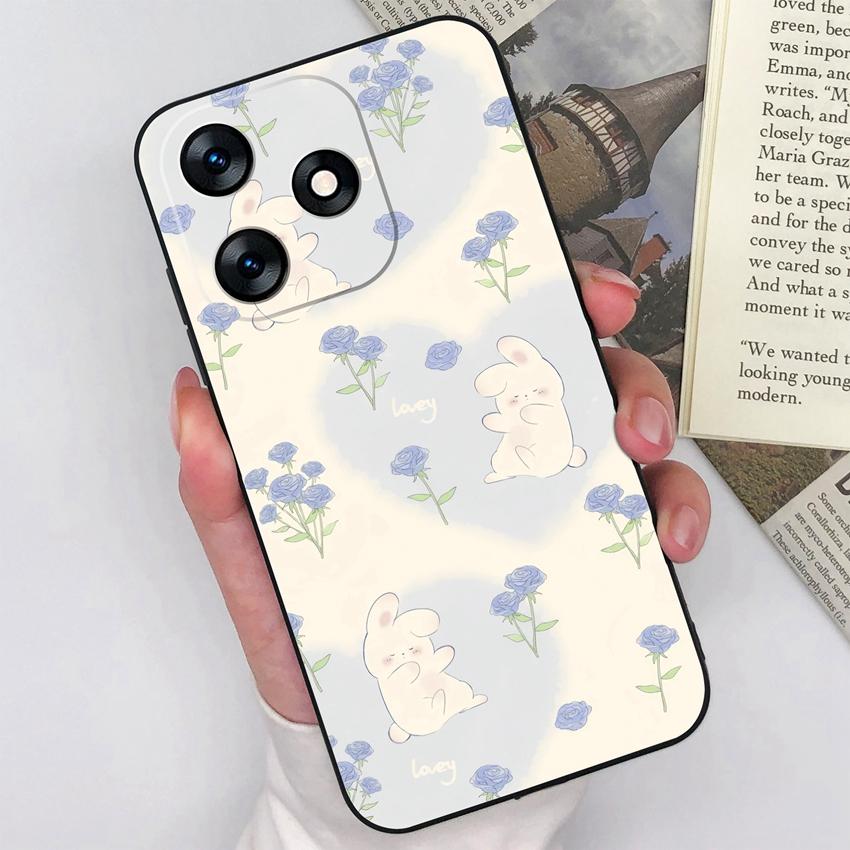 For Tecno Spark 10 9 8 7 5 Pro 4 5 Air 8C 8P 7P 7T Phone Case Pretty Bow Patterns Soft Matte Silicone Anti Slip Durable Fashion Shell For Tecno Casing