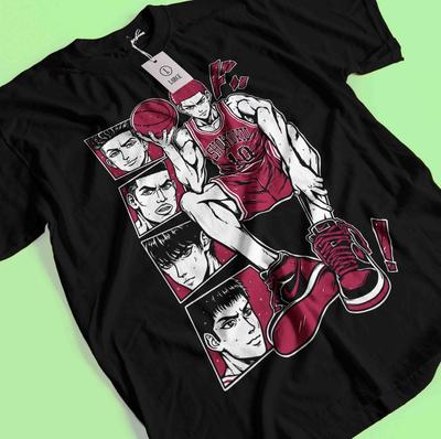 Slam Dunk T-Shirt Slam Dunk Team Basketball Anime Hanamichi Shirt Ryota Akira Unisex T-Shirt