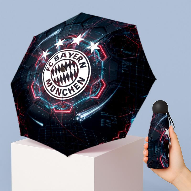 Ombrello Pieghevole Compatto Bayern Monaco con Stampa Mini 5 Pieghe 8 Stecche Antivento Impermeabile Leggero Portatile