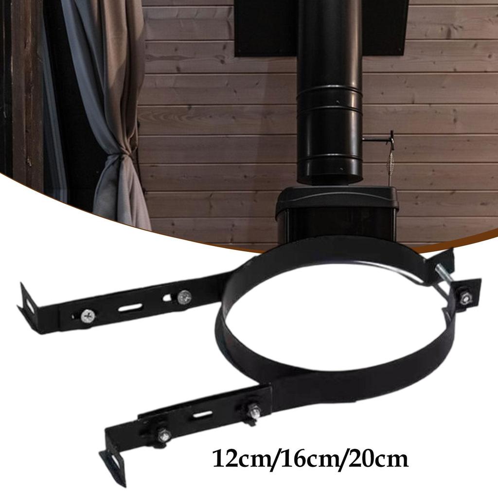 Adjustable Stainless Steel Fireplace Support, Chimney Flue Clamp, Wall Mounting Strap, Hanging