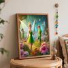 Disney DIY Oil Painting Kits Tinkerbell Peter Pan Forest Flowers Hand Painting Home Decor Craft Gift Ideas Wall Art Unique Room Decor