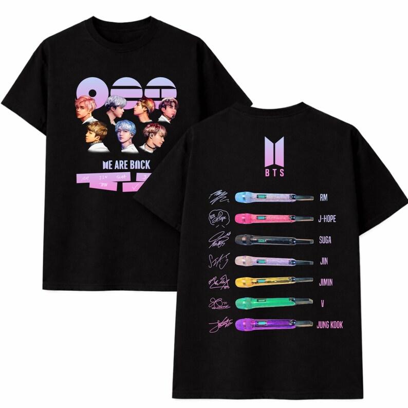 2026 Summer Fashion Tee Men Women Vintage Top BTS World Tour Concert 2026 Print T-shirt, K-pop Concert Symbol Print, Bangtan Comeback Arirang 4XL