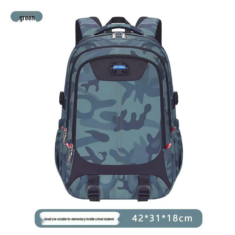 Camouflage Schoolbag: Ergonomic Backpack with Multi-Compartments for Students and Adults