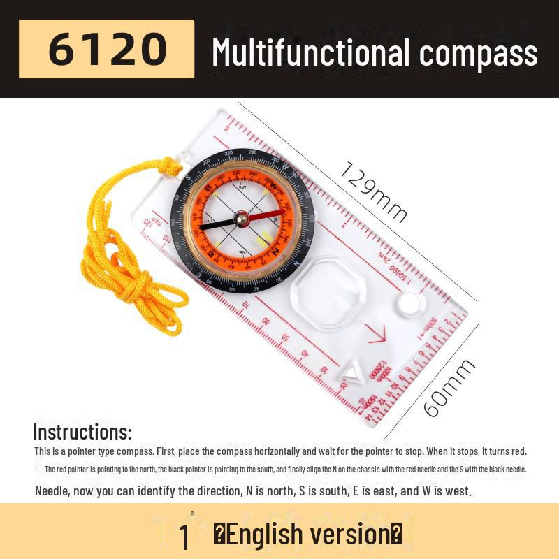 DC45-5C Outdoor Camping Map Compass with Ruler Scale