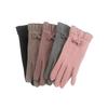 Women's Thin Cotton Touchscreen Cycling Gloves - Windproof, Warm, Velvet-lined for Spring and Autumn