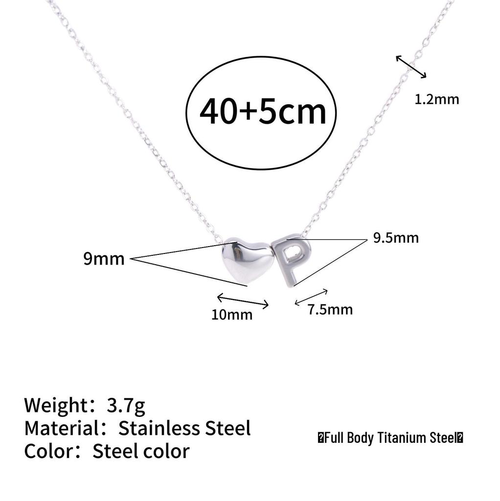 Herz Anhänger Halskette: 18K vergoldeter Edelstahl mit 26 englischen Buchstaben.