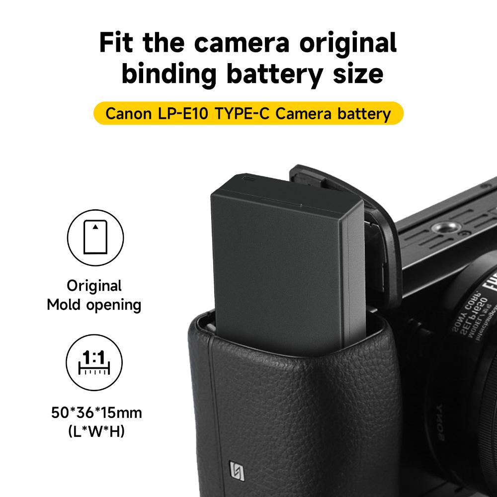 PALO 2300mAh LP-E10 Type-C with Indicator Lamp Battery for Canon EOS 1100D 1200D 1300D 2000D 4000D Rebel T3 T5 T6 KISS X50 X70 Battery E10