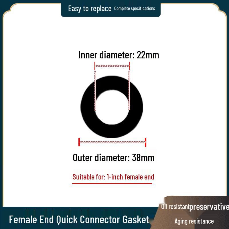 Schnellkupplung Buchse Dichtung 1-4 Zoll Dichtring Unterlegscheibe mit Laschen und Griff