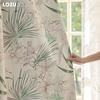 1PC LOZUJOJU Light-colored Blackout Curtains Gentle Green Plant and Floral Printed Curtains for Bedroom Living Room Balcony Window for Home Decor