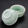 Celadon Ceramic Tea Tasting Set with Koi Fish Design and Custom Logo