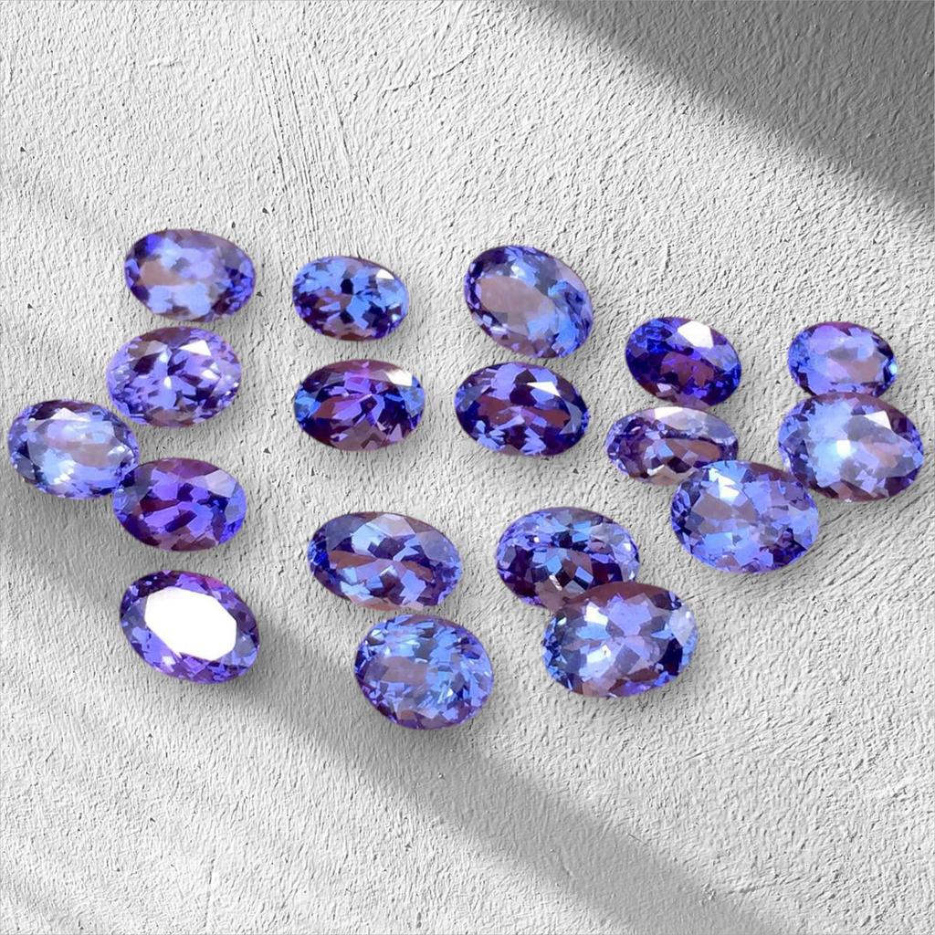 A+ Quality Natural Tanzanite Oval Cut Gemstone, Loose Tanzanite Stone, Calibrated Size Loose gemstone, Tanzanite Lot, Natural Gemstone Lot.