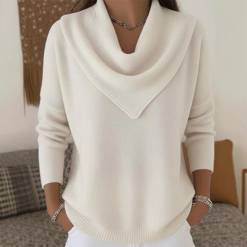 Nouveaux hauts et pulls unis à manches longues pour femmes pour l'automne et l'hiver