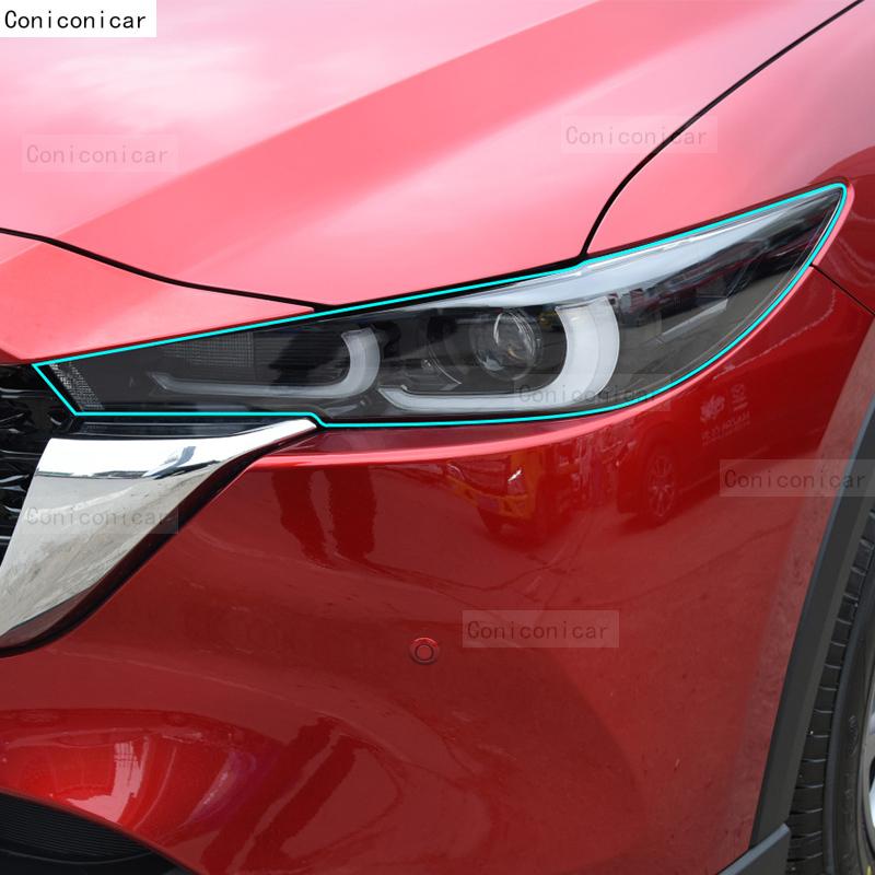 Car Headlight Protection Transparent Anti-Scratch Protective Film TPU Stickers For MAZDA CX-5   2024 Accessories