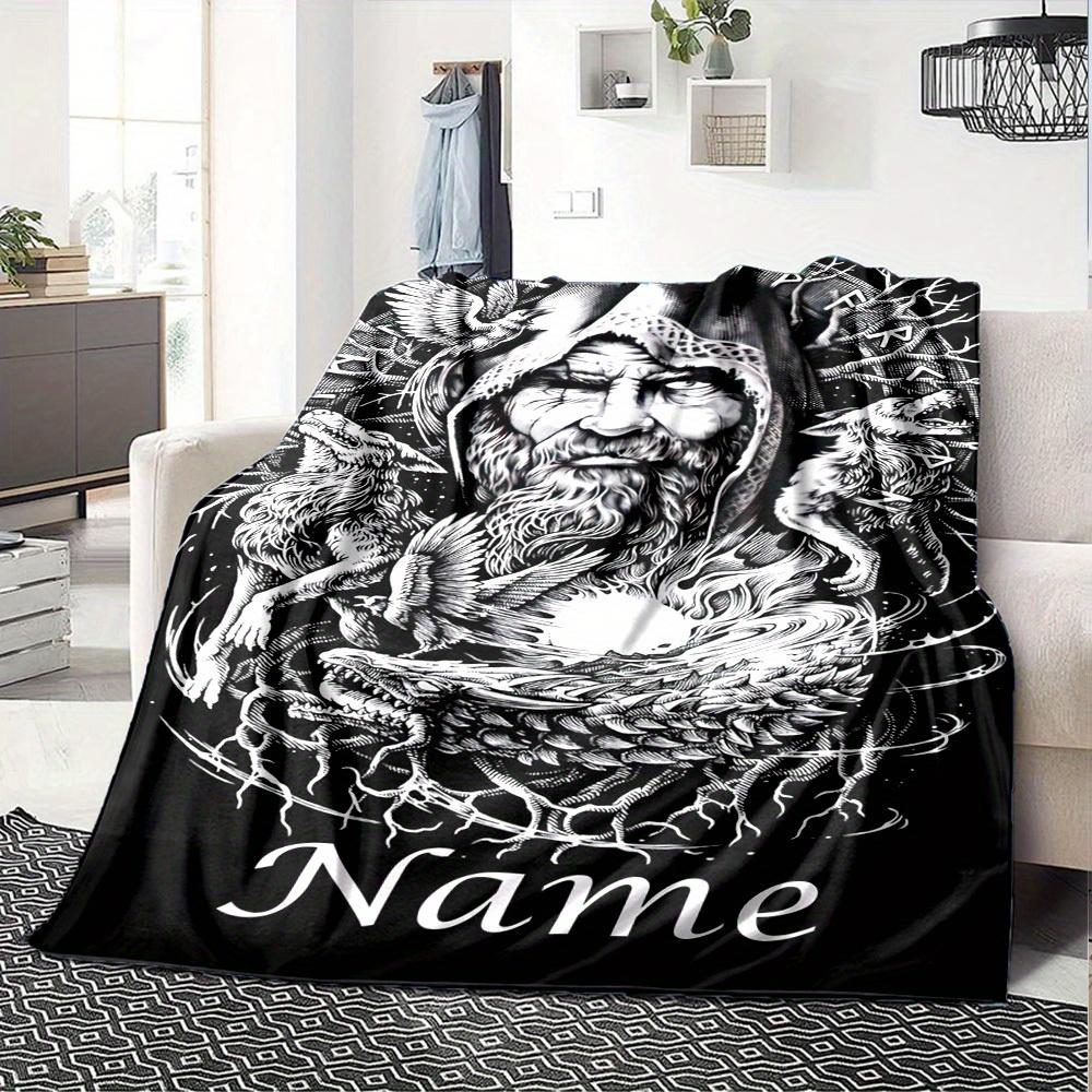 Norse Mythology Odin Home Customization Blankets Comfortable Soft Lightweight Multiseasonal Blanket For Picnics Sofas Offices Beds Living Rooms