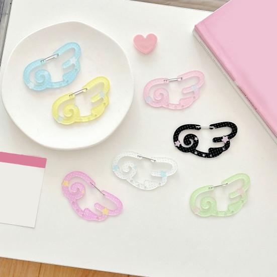 Acrylic Keychain Hook Clip Lightweight Pendant Decoration Key Bag Car Charm Key Chain Backpack Accessory