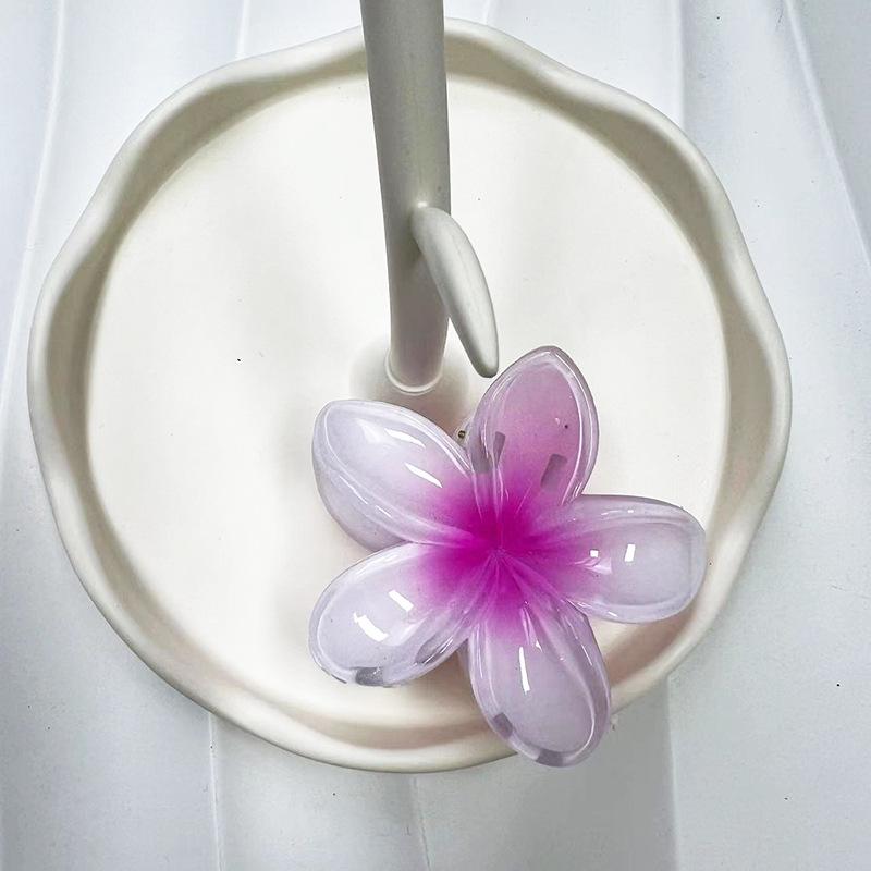 

Модный градиентный цвет конфетный плюмерия заколка-акула аксессуар для волос