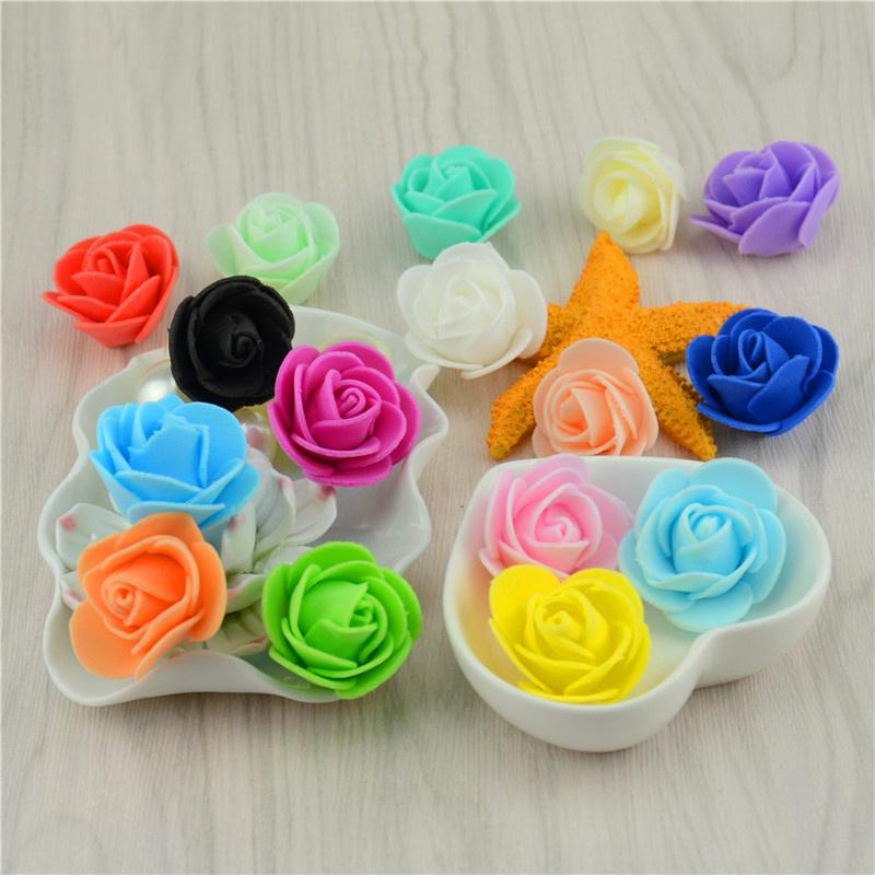 Buy 50pcs New Foam Roses Artificial Flower Wedding Bride Bouquet Party ...