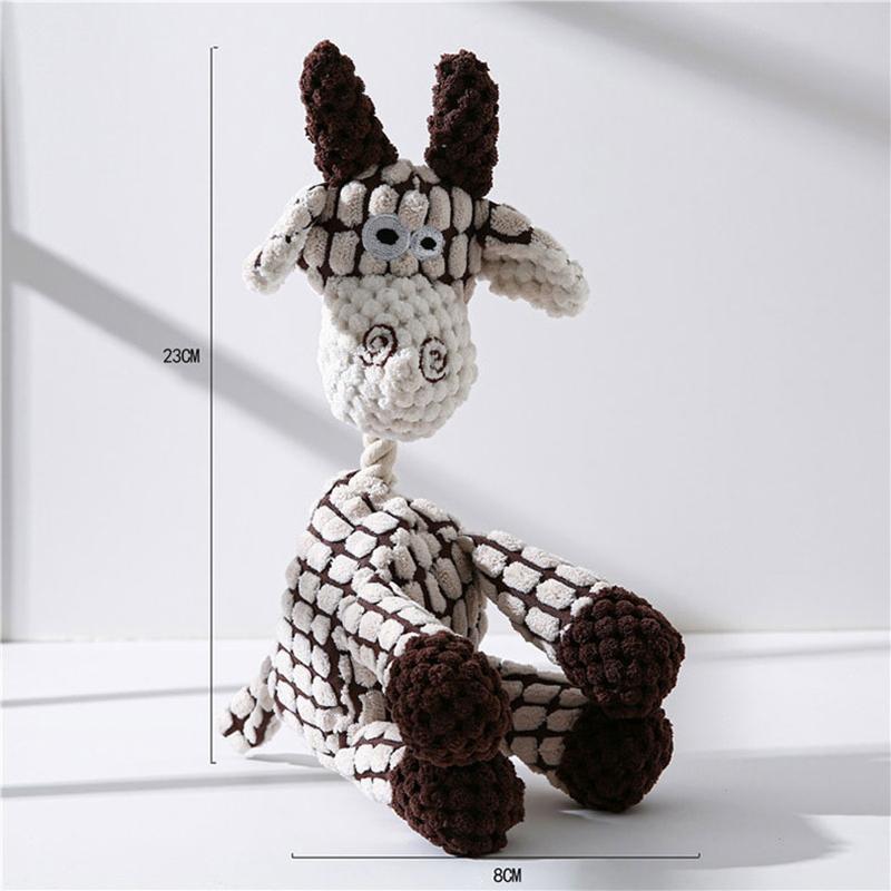 Peluche Giocattoli per cani Velluto a coste per cani di taglia piccola e media Cane animale Giocattolo stridulo Resistente al morso Giocattolo da masticare Pulizia dei denti molari Giocattoli per cuccioli