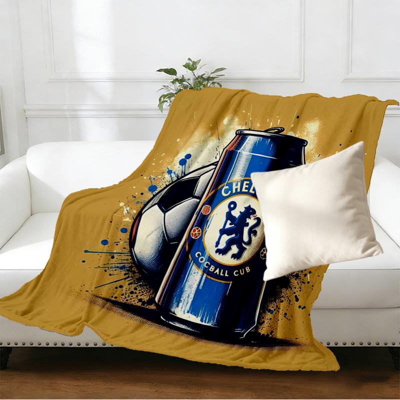 Chelsea F.C Print Blanket - Soft & Comfortable, for Bedroom, Travel, Sofa, Home Decoration - Birthday Christmas Gift for Friend