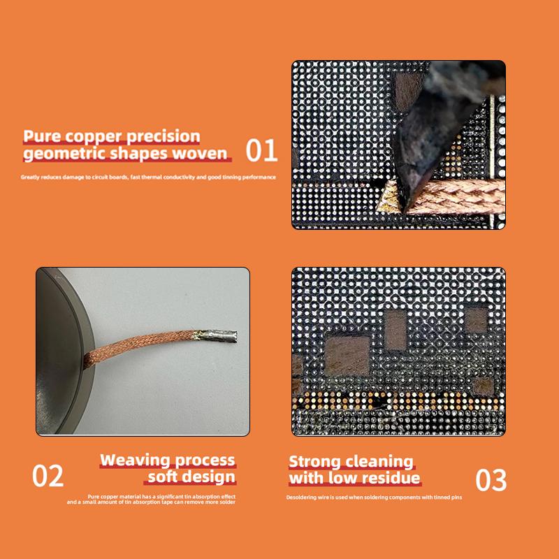 Lanrui Q8 Tin Suction Line Belt Cleaning Welding Point Tin Slag Removal Desoldering Main Board Tin Removal Belt BGA Repair Tool