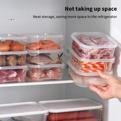 1 caja de almacenamiento de alimentos para refrigerador, caja de cocina portátil sellada para mantener la carne fresca, contenedores organizadores para refrigerador y cocina