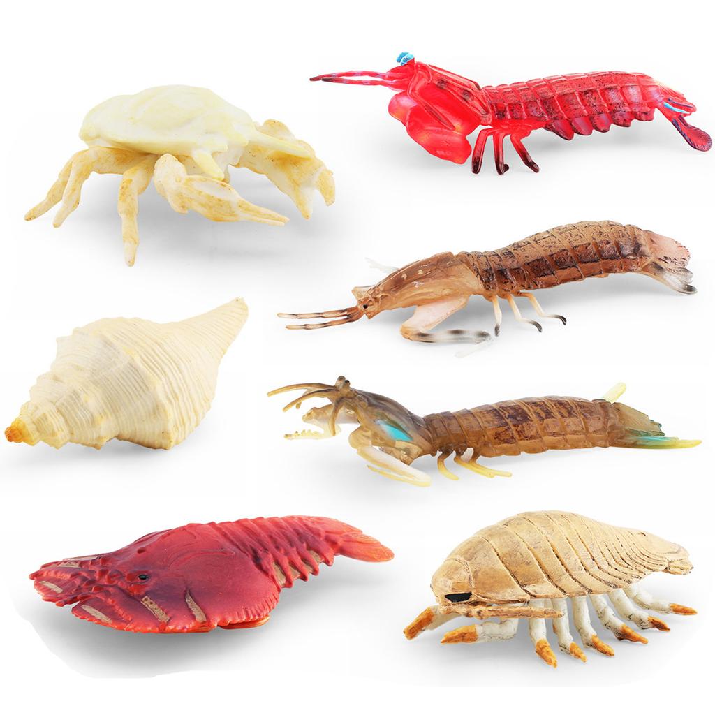 Simulated Marine Creature Model Pippi Shrimp, Snowman Crab, Conch King, Pedal Insect, Submarine Animal Ornament