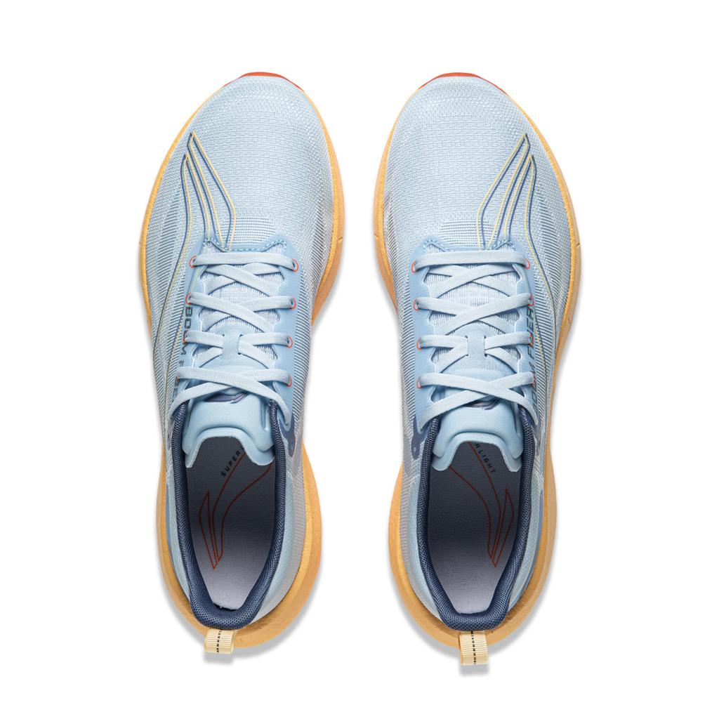 New LiNing Super Light 21 Cushioning Slip Resistant Abrasion Resistant Breathable Low Top Running Shoes Men's Glacier Blue ARBU001-31