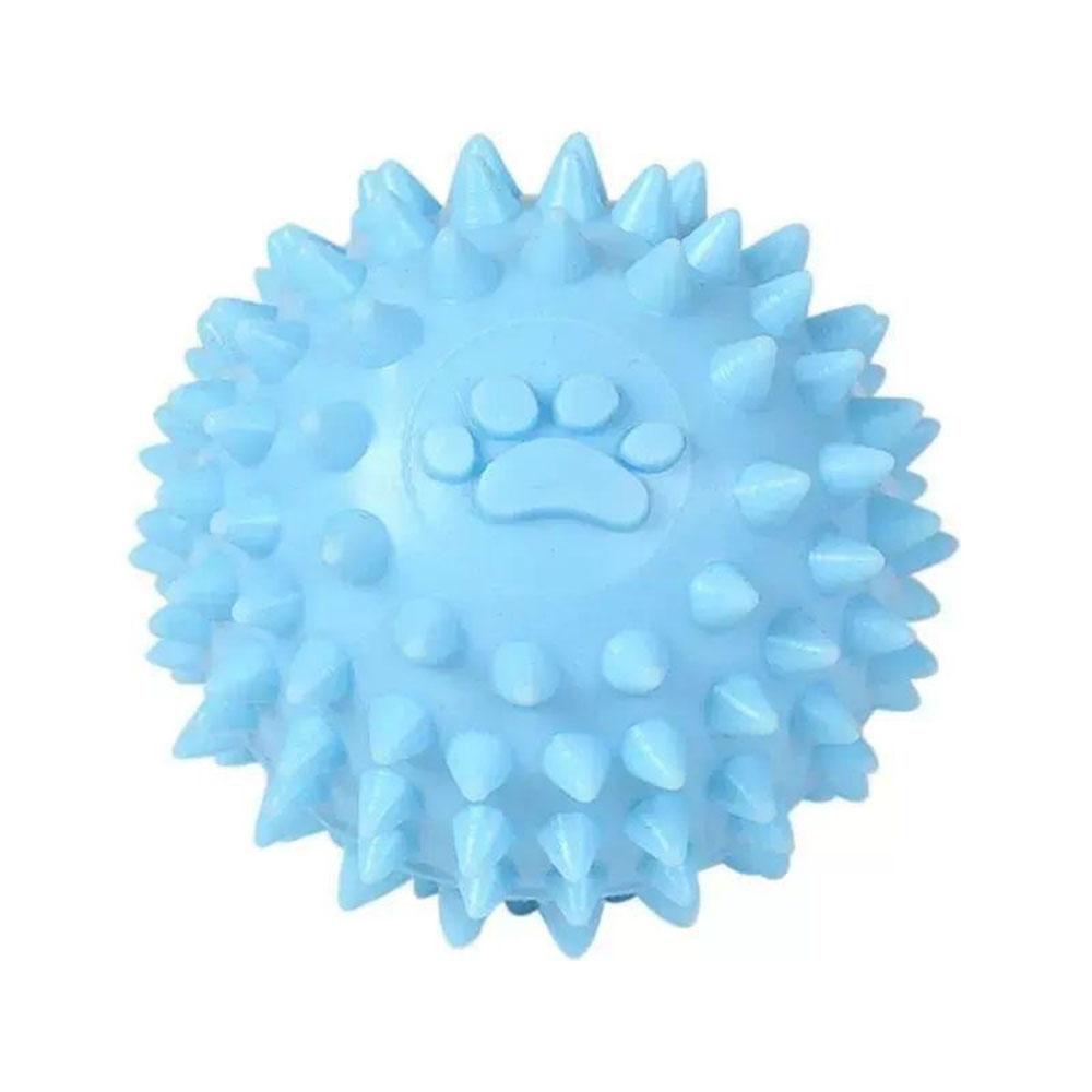 Dog Chew Toy Footprint Spiked Ball - Teeth Cleaning, Molar & Training Toy for Interactive Play,