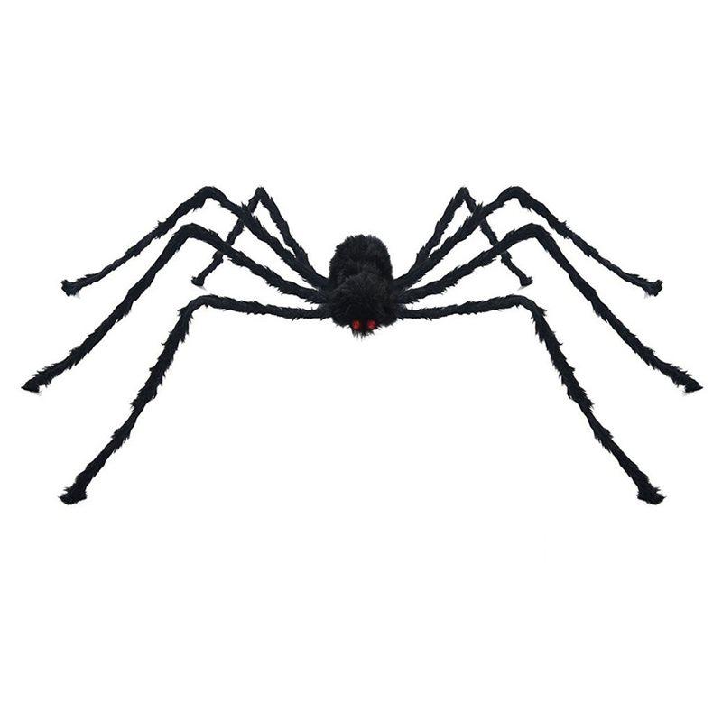 A58Z 2Pcs 90Cm Black Spider Halloween Decoration Haunted House Prop Indoor Outdoor Giant Decor