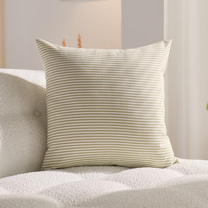 Spring Plaid Pillowcase B&B Office Core-free Backrest Small Fresh Pillow Single Student Dormitory Pillowcase