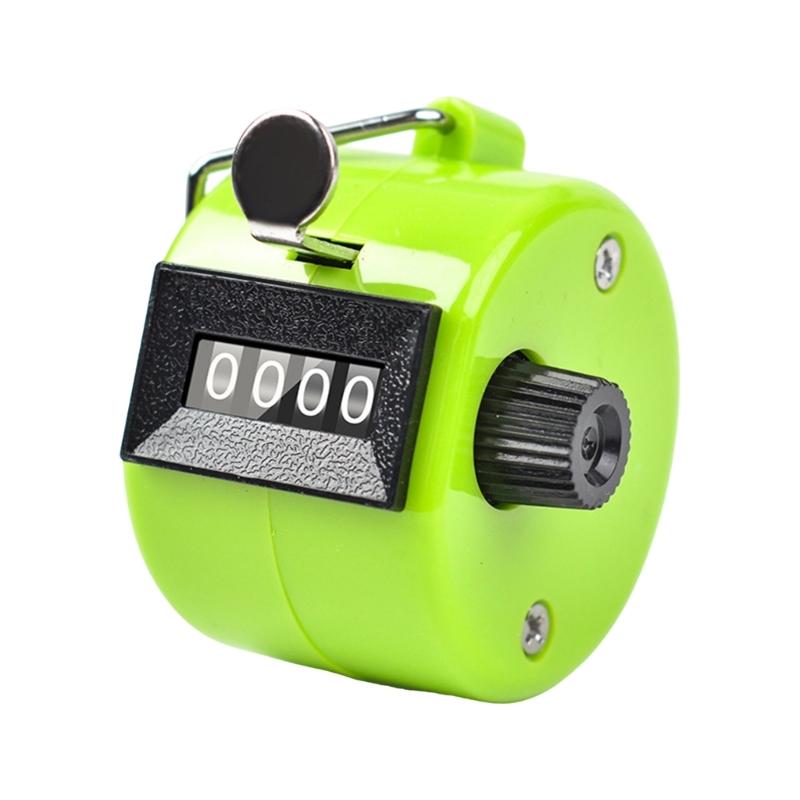

Handheld Tally Counter Hand Mechanical Counters Clickers 4 Digit Number Count Clickers Counters for Coaching Golf зелений