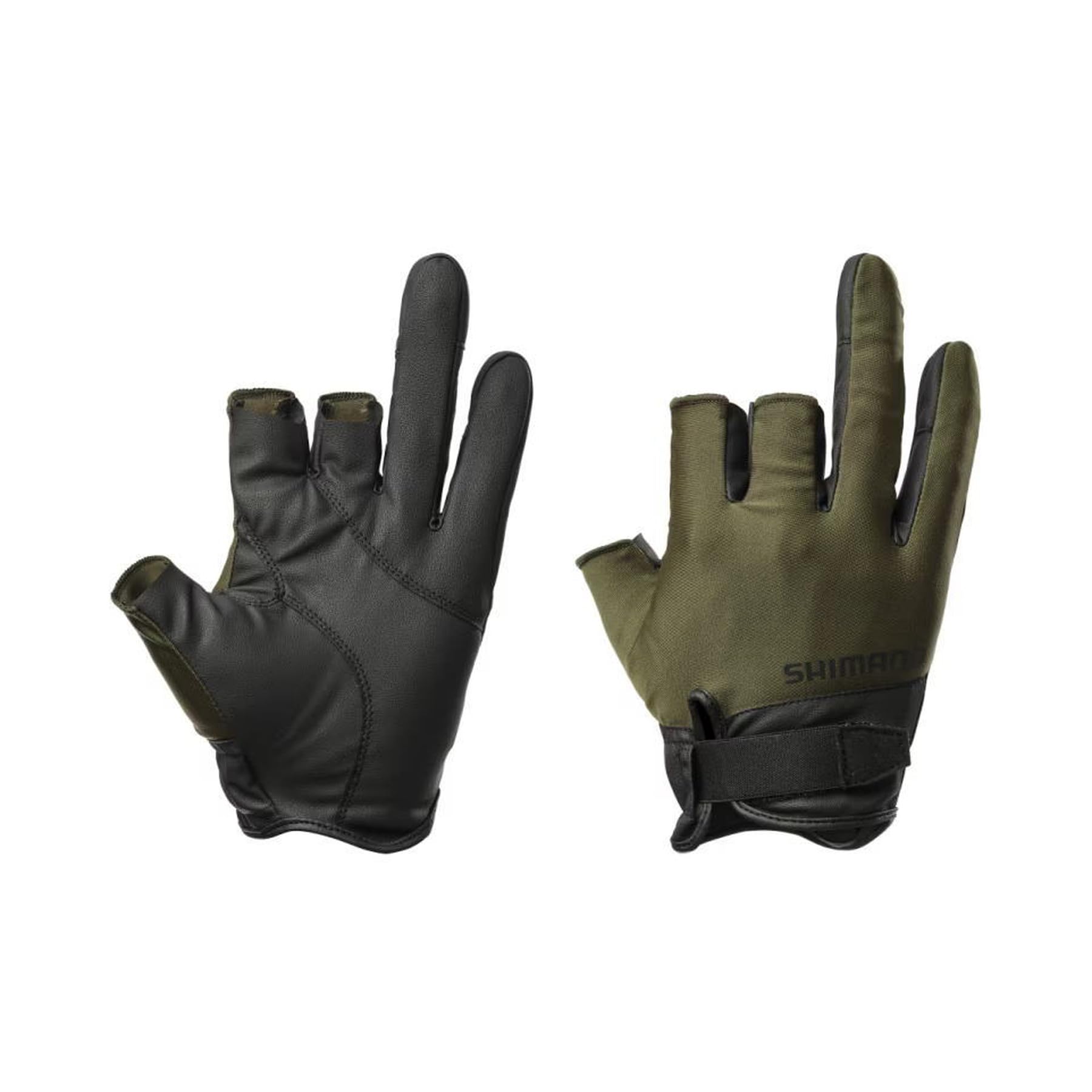 

Shimano 01 Basic Medium Gloves, 3-Piece Cut, GL-008Y, Khaki,